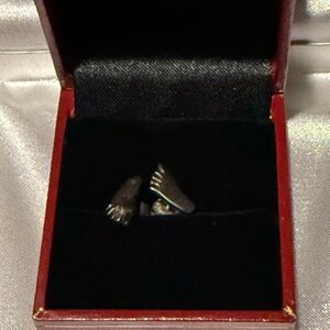 Foot Earrings in Sterling Silver